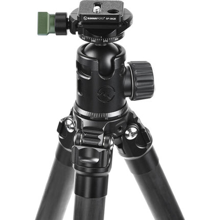 Sunwayfoto PC-40 Abrazadera Mini Giratoria 360° con Placa Rápida SP-38QB 38mm