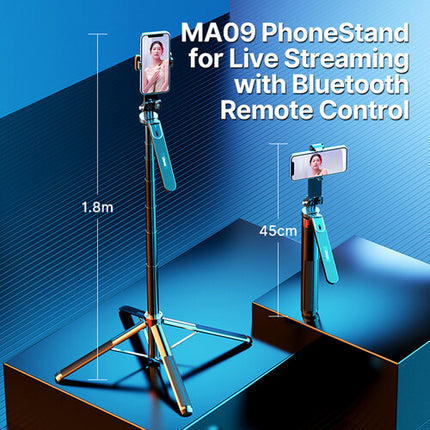 Ulanzi MA09 Palo Selfie Bluetooth Extensible 11.6 a 70.8 Pulgadas con Control Remoto