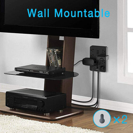 Tessan Protector contra Sobretensiones 10 Tomas 3 Puertos USB 1700J 5 pies Negro