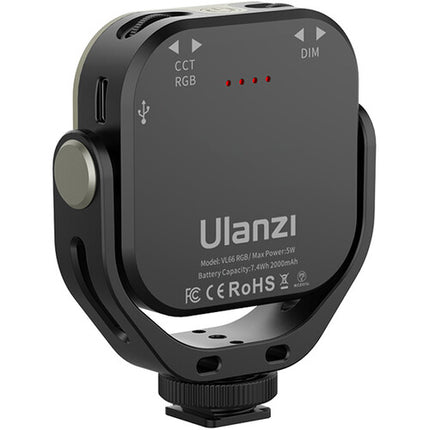 Ulanzi VL66 Luz LED RGB para Creadores 112 Lux 2500-6500K USB-C