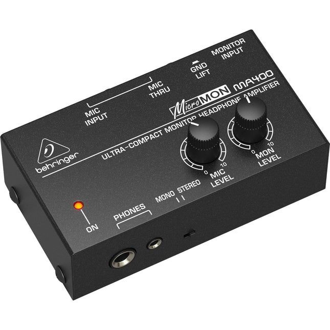Behringer MICROMON MA400 Amplificador Auriculares Monitor Ultra Compacto 12V