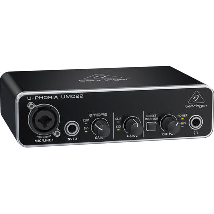 Behringer UMC22 Interfaz de Audio USB Profesional 24-Bit 48kHz USB-B