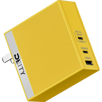 Deity Microphones Adaptador de Corriente USB-C 140W GaN Alta Velocidad Amarillo