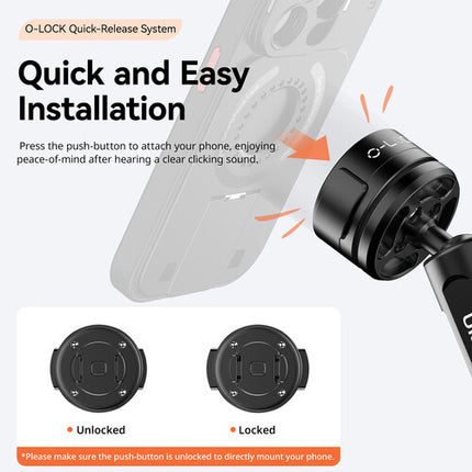 Ulanzi M008 O-LOCK Soporte Para Smartphone De Moto Aluminio Seguro