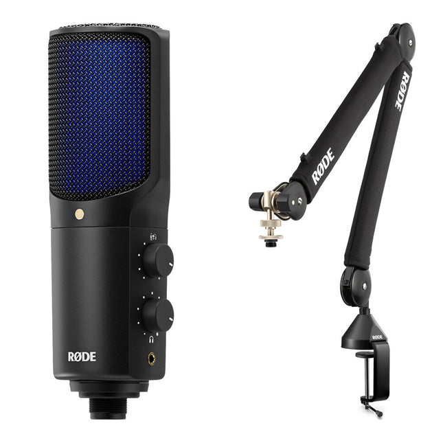RODE NT-USB+ Micrófono USB con Preamp 24-Bit 48 kHz y Brazo PSA1+