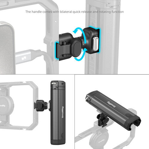 SmallRig Mango Lateral Giratorio Rápido con Control Inalámbrico 5.8" y Caja M.2 SSD