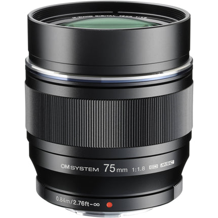 OM SYSTEM M.Zuiko Digital ED 75mm f/1.8 Lente Micro Cuatro Tercios Apertura f1.8