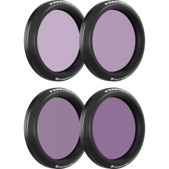 Freewell Hybrid Kit de Filtros ND PL para DJI Osmo Action 4-Pack