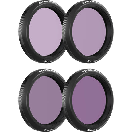 Freewell Standard Day ND Filtros para Cámara DJI Osmo Action 4-Pack ND8 ND64