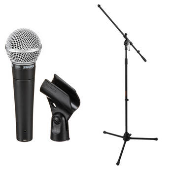 Shure SM58-CN Micrófono Dinámico 50 Hz-15 kHz Incluye Cable XLR Y Soporte Brazo