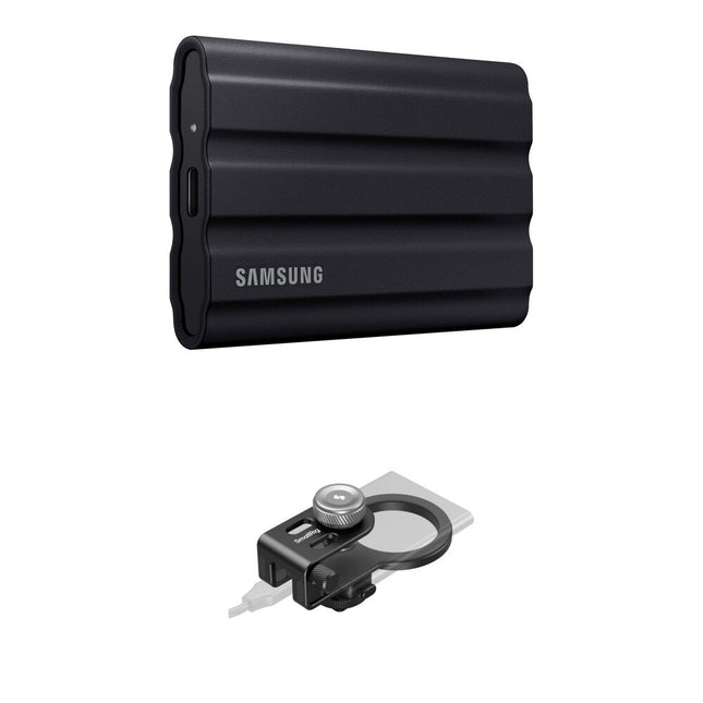 Samsung 2TB T7 Shield SSD portátil 1050 MBs MagSafe soporte