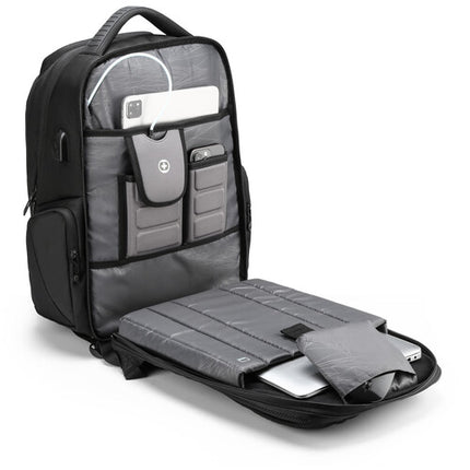 Swissdigital TERABYTE NG Mochila Negra 32L Bolsillo RFID Compartimentos Multiples