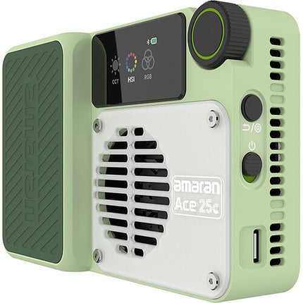 amaran Ace 25c Panel LED RGB Luz Verde 1171 Lux 5600K Recargable USB-C