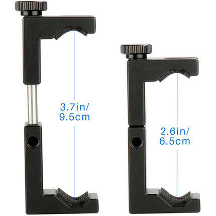 Ulanzi ST-02S Soporte para Trípode de Teléfono Metal 2.6 a 3.7" con Montaje Rápido