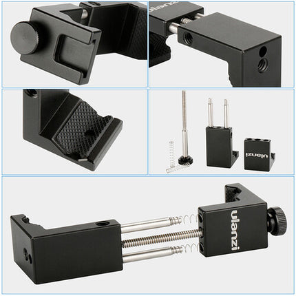Ulanzi ST-02S Soporte para Trípode de Teléfono Metal 2.6 a 3.7" con Montaje Rápido