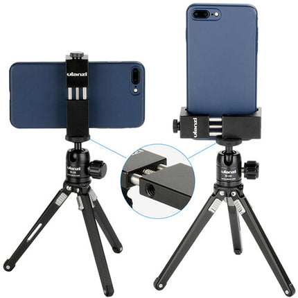 Ulanzi ST-02S Soporte para Trípode de Teléfono Metal 2.6 a 3.7" con Montaje Rápido