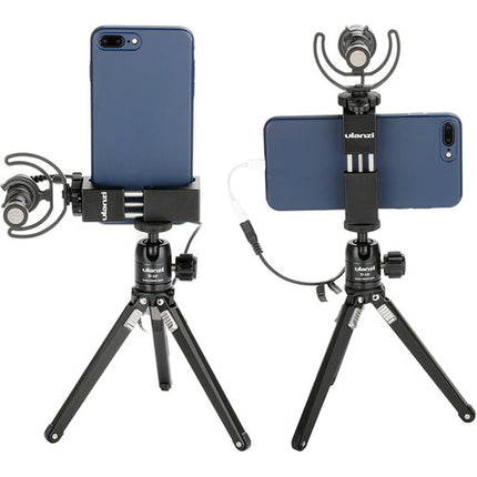 Ulanzi ST-02S Soporte para Trípode de Teléfono Metal 2.6 a 3.7" con Montaje Rápido