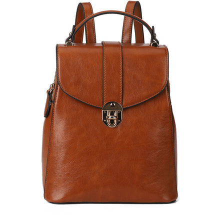 Rofozzi Layla Mochila para Tablet 11 Pulgadas Cuero Vegano Resistente Agua Marrón