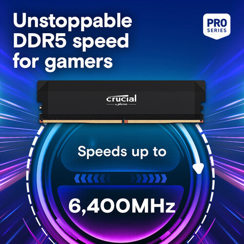 Crucial 32GB DDR5 6400 MT/s Memoria UDIMM 2x16GB Negra