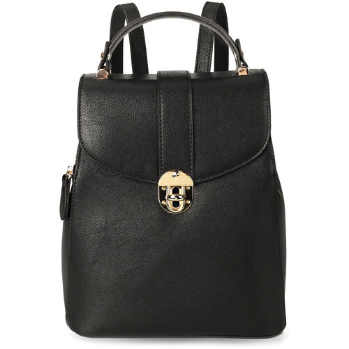 Rofozzi Layla Mochila para Tablet Negra Compatible 11 Pulgadas Cuero Vegano Resistente al Agua
