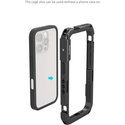 SmallRig Mobile Video Cage Edición Flagship para iPhone 16 Pro Max marco de aluminio duradero montaje rápido T-mount