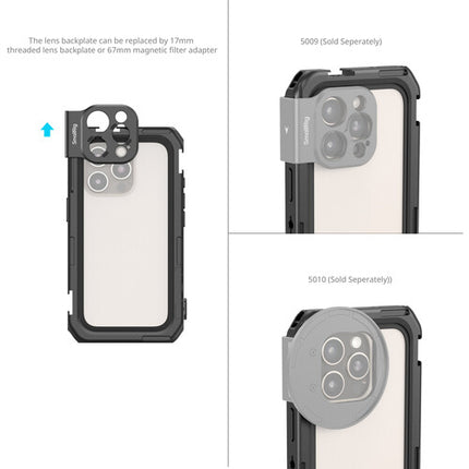 SmallRig Mobile Video Cage Básico para iPhone 16 Pro Max Marco de aluminio resistente