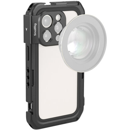 SmallRig Mobile Video Cage Basic Edition para iPhone 16 Pro Marco de aluminio duradero y montura sin herramientas TPU