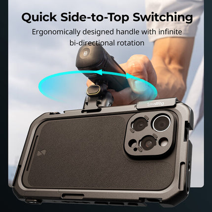 SmallRig Adaptador de Filtro Magnético 67mm para Cajas iPhone 16 Lado