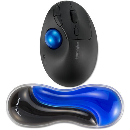 Kensington Slim Duo Gel Reposamuñecas para Mouse con Diseño Bajo Perfil Azul y Negro