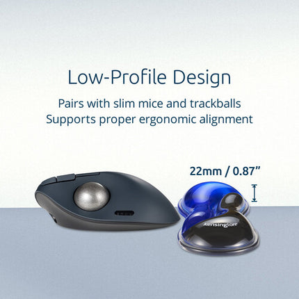 Kensington Slim Duo Gel Reposamuñecas para Mouse con Diseño Bajo Perfil Azul y Negro