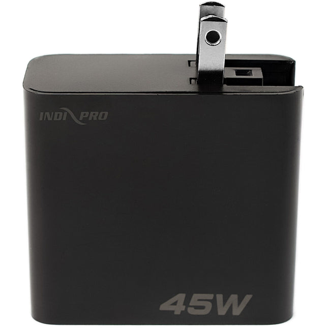 IndiPRO Tools Cargador de Pared USB-C PD 45W con Adaptadores EU AU UK y Cable USB-C