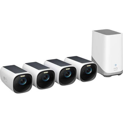 eufy Security eufyCam 3 UHD 4K Kit de Seguridad Inalámbrico 4 Cámaras 135° Visión Nocturna 16GB