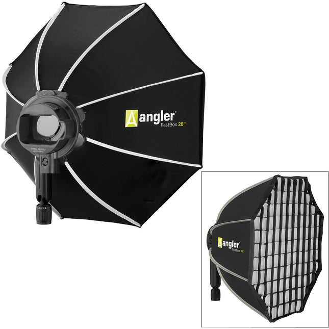 Angler FastBox 28" Softbox Octagonal Difusor Interior Plata y Adaptador para Godox AD200/AD200Pro