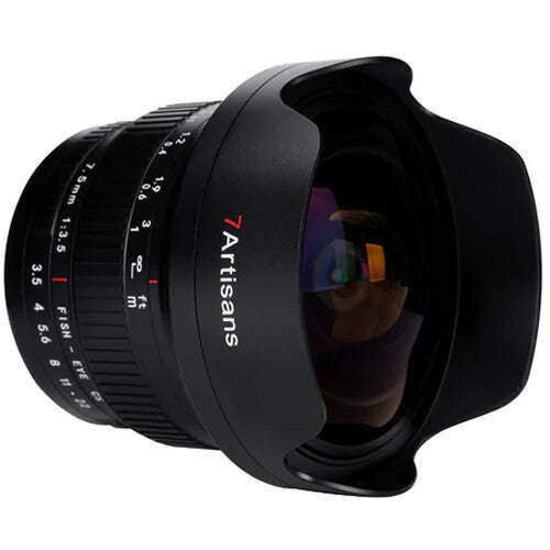 7Artisans 7.5mm f3.5 Lente Fisheye para Nikon F Ángulo 205° Estuche Incluido