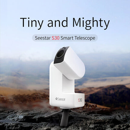 ZWO Seestar S30 30mm f5 Telescopio Inteligente Compacto con Filtro Solar y Tripode sobremesa