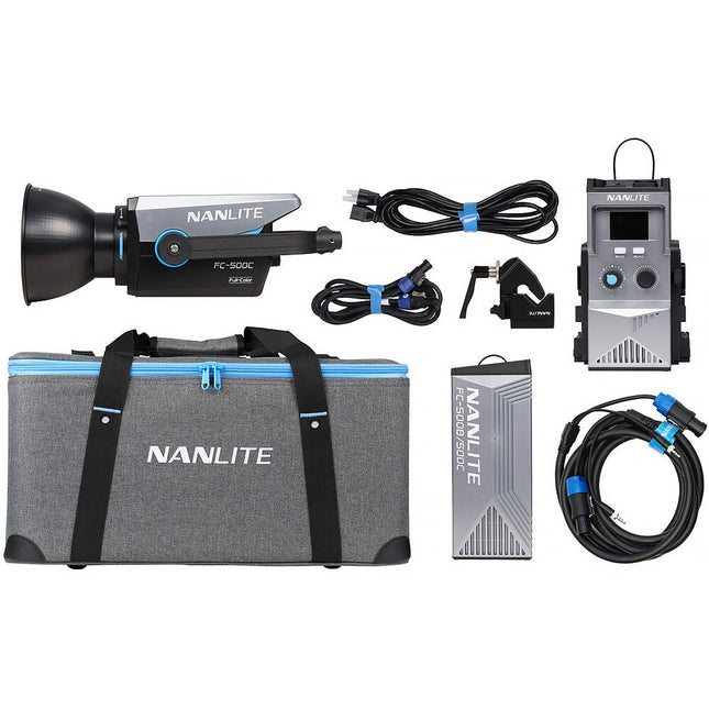 Nanlite FC-500C Reflector Luz LED RGB 57050 Lux 2700-7500K Kit Controlador