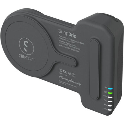 ShiftCam SnapGrip Classic Midnight agarre para iPhone 3200mAh carga inalámbrica Qi