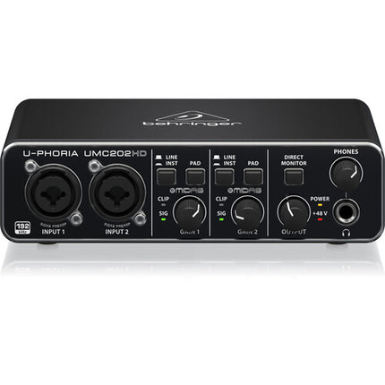 Behringer UMC202HD Interfaz de Audio USB 2x2 24-Bit 192kHz Para Estudio