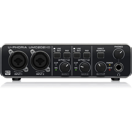 Behringer UMC202HD Interfaz de Audio USB 2x2 24-Bit 192kHz Para Estudio