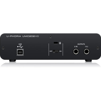 Behringer UMC202HD Interfaz de Audio USB 2x2 24-Bit 192kHz Para Estudio