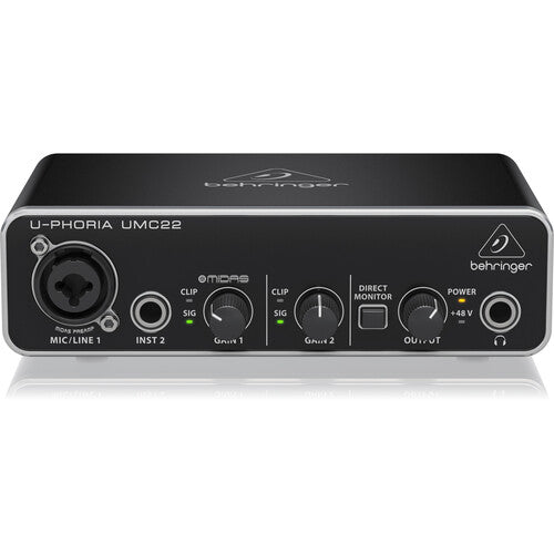 Behringer UMC22 Interfaz de Audio USB Profesional 24-Bit 48kHz USB-B