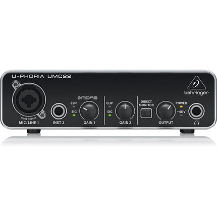 Behringer UMC22 Interfaz de Audio USB Profesional 24-Bit 48kHz USB-B