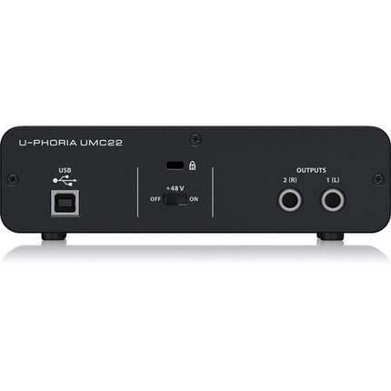 Behringer UMC22 Interfaz de Audio USB Profesional 24-Bit 48kHz USB-B