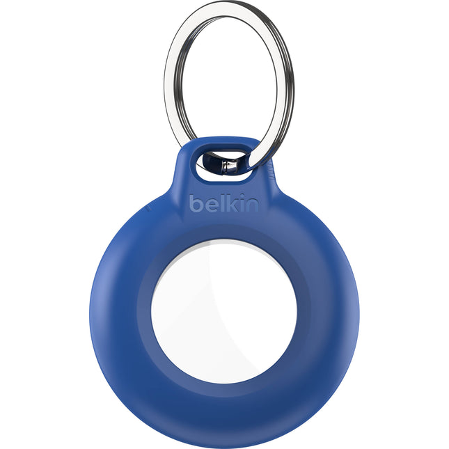 Belkin Soporte Impermeable para AirTag con Llavero Azul y Ventana Transparente