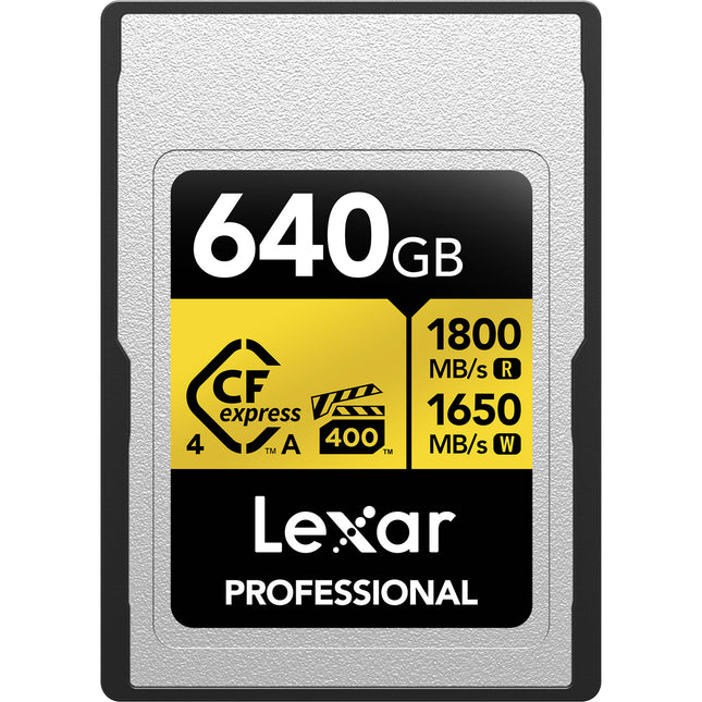Lexar 640GB Tarjeta de Memoria CFexpress 4.0 Tipo A Velocidad 1800 MB/s