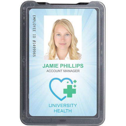 BRADY PEOPLE ID Porta tarjetas vertical plástico rígido 3 tarjetas CR80 50 unidades negro