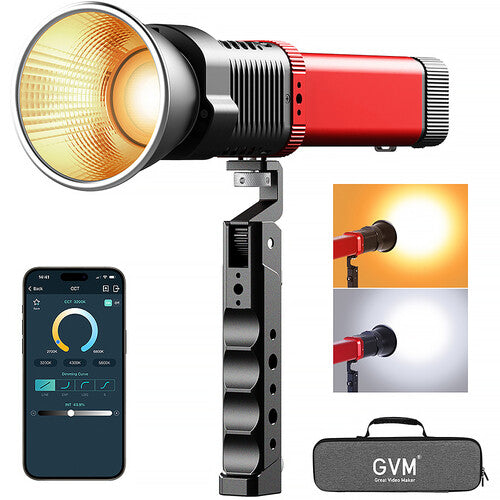 GVM PD60B Luz LED Monolight Bicolor 9240 Lux 2700-6800K con Reflector y Estuche