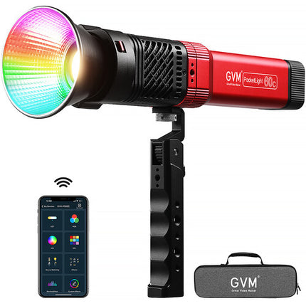 GVM PD60C RGB LED Monolight para Creadores 6280 Lux 2700-6800K con Reflector y Estuche