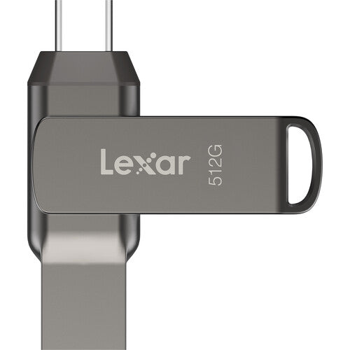 Lexar JumpDrive Dual Drive D400 USB 3.2 Gen 1 USB-C y USB-A 512GB 170MB/s almacenamiento portátil