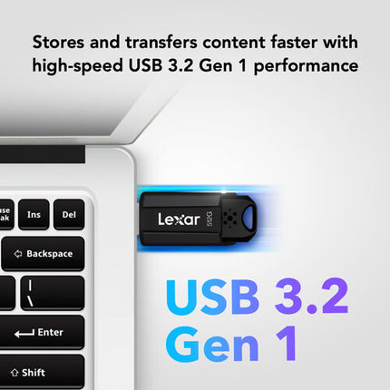Lexar 512GB JumpDrive S80 USB 3.2 Gen 1 Unidad Flash USB-A 150MB/s 60MB/s